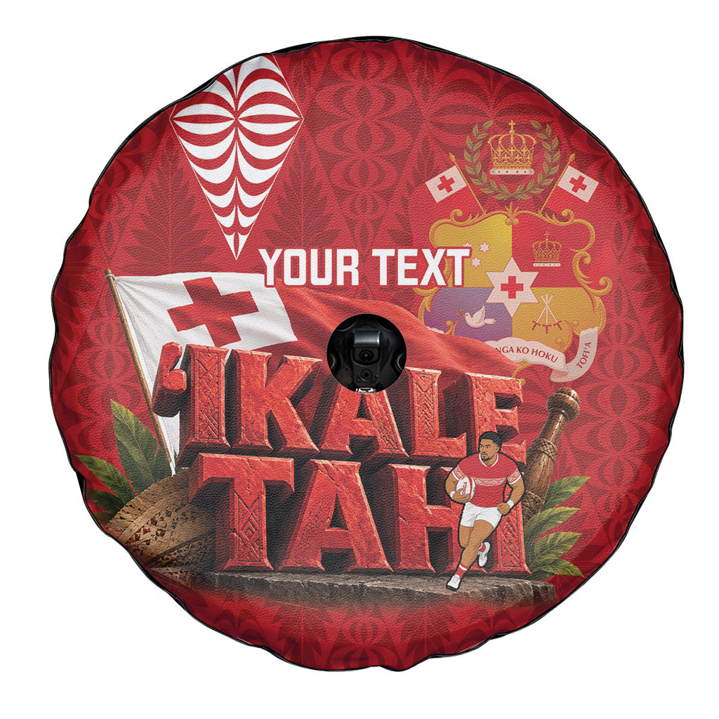 Tonga Rugby Custom Spare Tire Cover 2026 Go Ikale Tahi Ngatu Pattern LT14 - Polynesian Pride