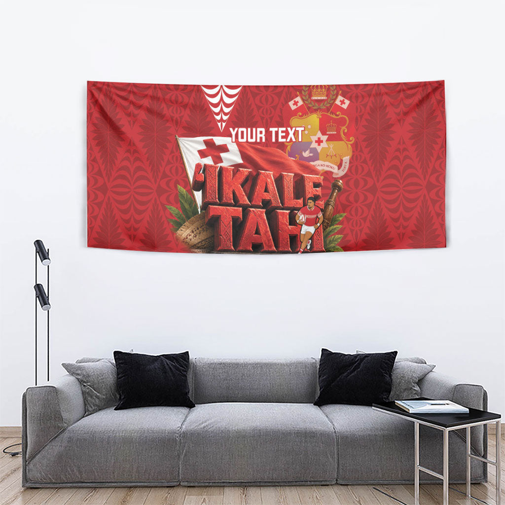Tonga Rugby Custom Tapestry 2026 Go Ikale Tahi Ngatu Pattern LT14 - Polynesian Pride