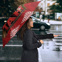 Tonga Rugby Custom Umbrella 2026 Go Ikale Tahi Ngatu Pattern LT14 - Polynesian Pride