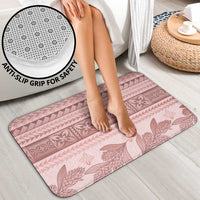 Pastel Pink Samoa Siapo Teuila Flowers Bathroom Set - Polynesian Pride