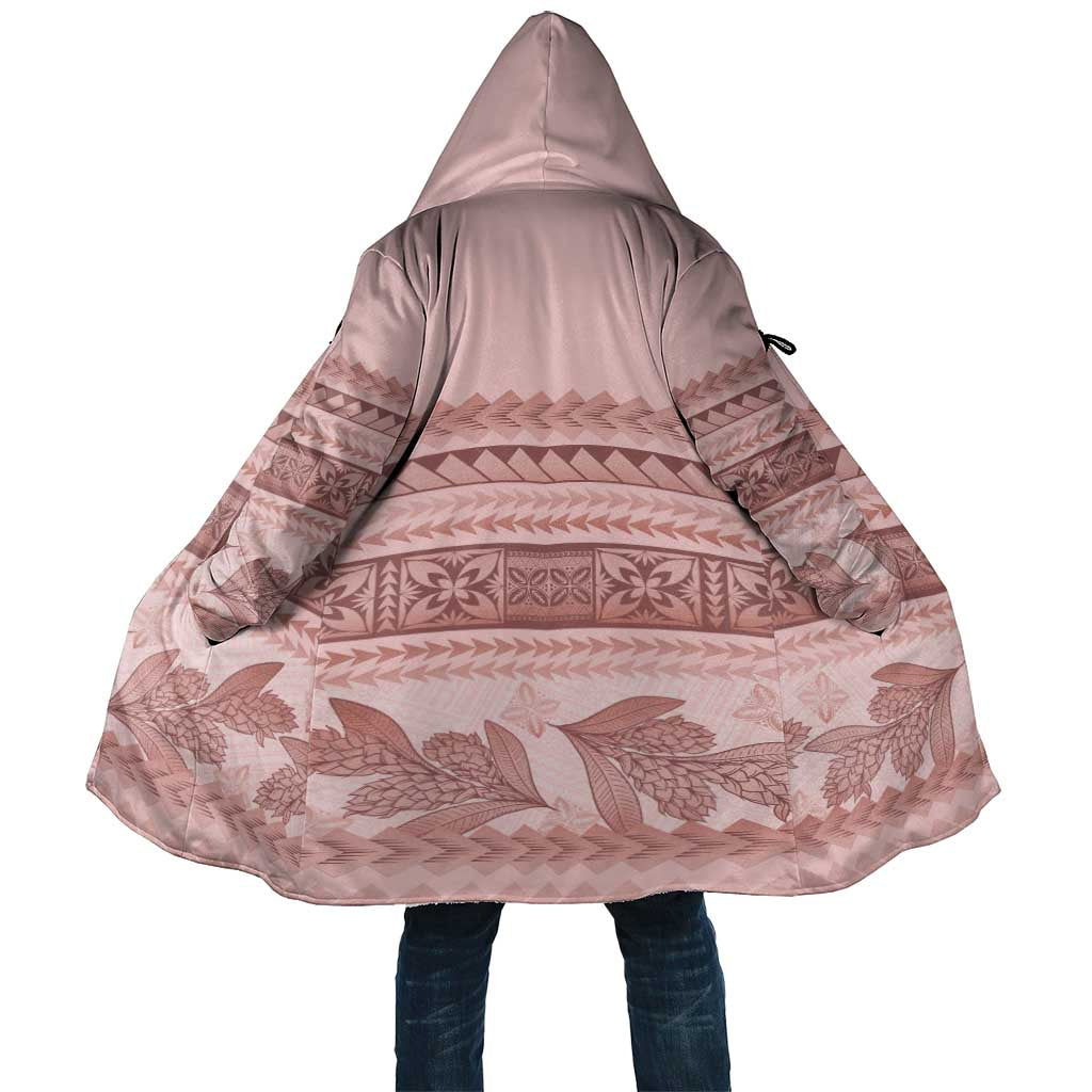 Pastel Pink Samoa Siapo Teuila Flowers Cloak - Polynesian Pride