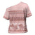 Pastel Pink Samoa Siapo Teuila Flowers Cross Shoulder Shirt - Polynesian Pride