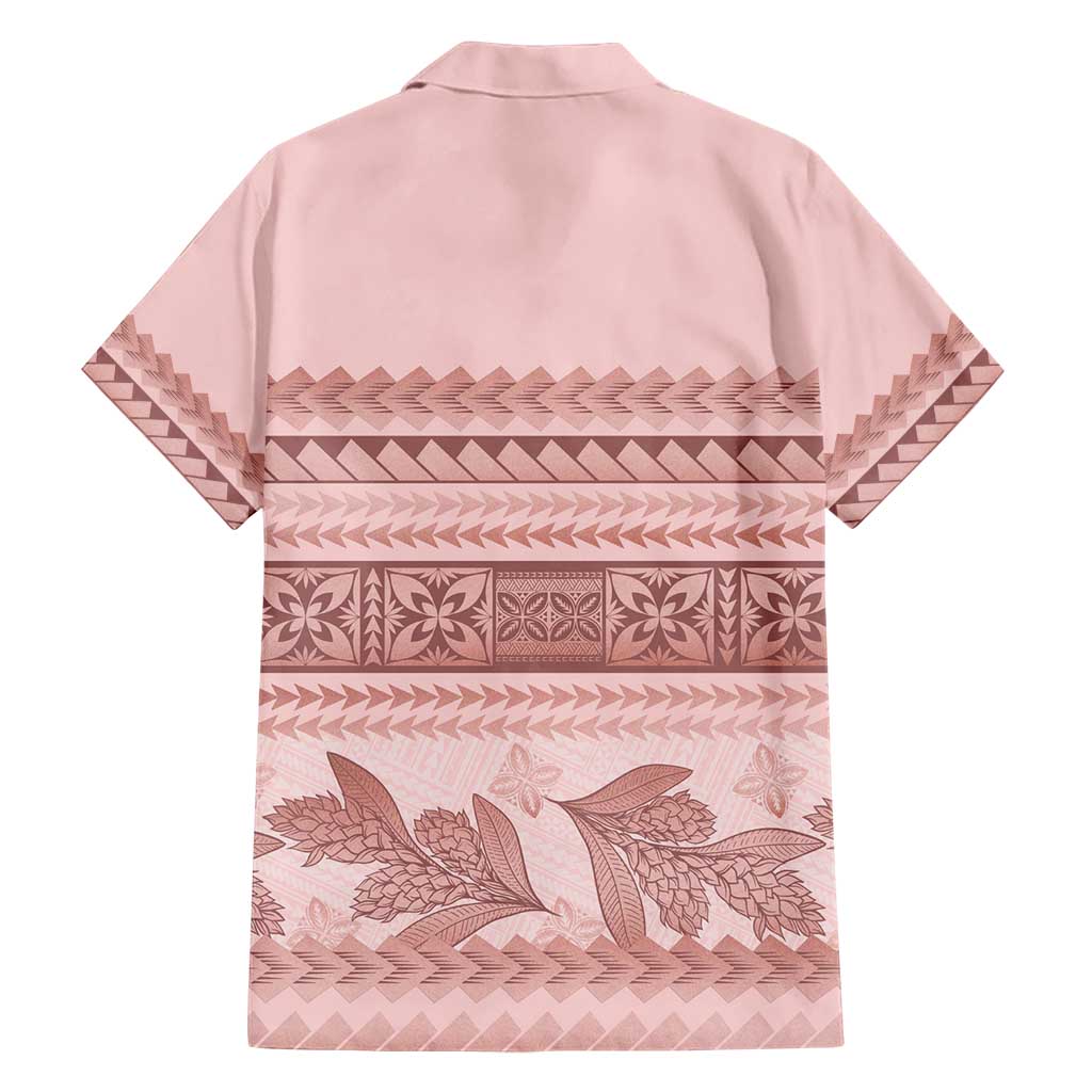 Pastel Pink Samoa Siapo Teuila Flowers Hawaiian Shirt - Polynesian Pride