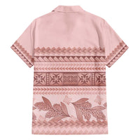 Pastel Pink Samoa Siapo Teuila Flowers Hawaiian Shirt - Polynesian Pride