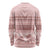 Pastel Pink Samoa Siapo Teuila Flowers Long Sleeve Shirt - Polynesian Pride