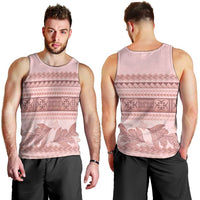 Pastel Pink Samoa Siapo Teuila Flowers Men Tank Top - Polynesian Pride