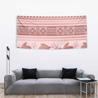 Pastel Pink Samoa Siapo Teuila Flowers Tapestry - Polynesian Pride