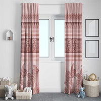 Pastel Pink Samoa Siapo Teuila Flowers Window Curtain LT14 - Polynesian Pride
