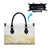Polynesia White Sunday Leather Bag Plumeria Polynesian Tribal Gold Color - Polynesian Pride