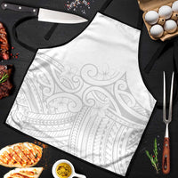 Polynesia White Sunday Apron Plumeria Polynesian Tribal Grey Color - Polynesian Pride