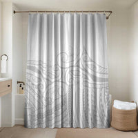 Polynesia White Sunday Bathroom Set Plumeria Polynesian Tribal Grey Color - Polynesian Pride