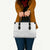 Polynesia White Sunday Leather Bag Plumeria Polynesian Tribal Grey Color - Polynesian Pride