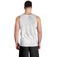 Polynesia White Sunday Men Tank Top Plumeria Polynesian Tribal Grey Color - Polynesian Pride
