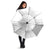 Polynesia White Sunday Umbrella Plumeria Polynesian Tribal Grey Color - Polynesian Pride