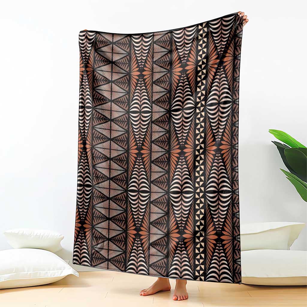 Malo e lelei Tonga Blanket Tongan Ngatu Vintage Brown - Polynesian Pride