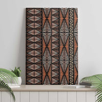 Malo e lelei Tonga Canvas Wall Art Tongan Ngatu Vintage Brown - Polynesian Pride
