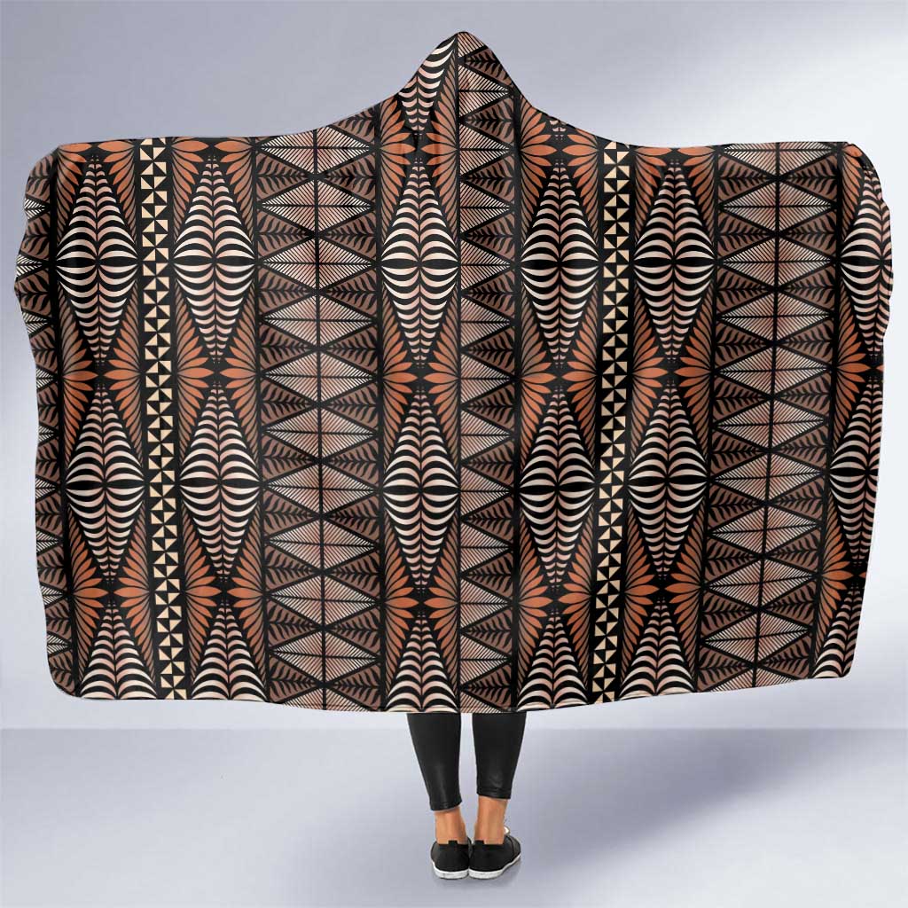 Malo e lelei Tonga Hooded Blanket Tongan Ngatu Vintage Brown - Polynesian Pride
