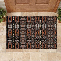 Malo e lelei Tonga Rubber Doormat Tongan Ngatu Vintage Brown - Polynesian Pride