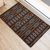 Malo e lelei Tonga Rubber Doormat Tongan Ngatu Vintage Brown - Polynesian Pride