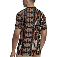 Malo e lelei Tonga Rugby Jersey Tongan Ngatu Vintage Brown - Polynesian Pride