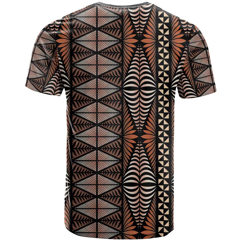 Malo e lelei Tonga T Shirt Tongan Ngatu Vintage Brown - Polynesian Pride