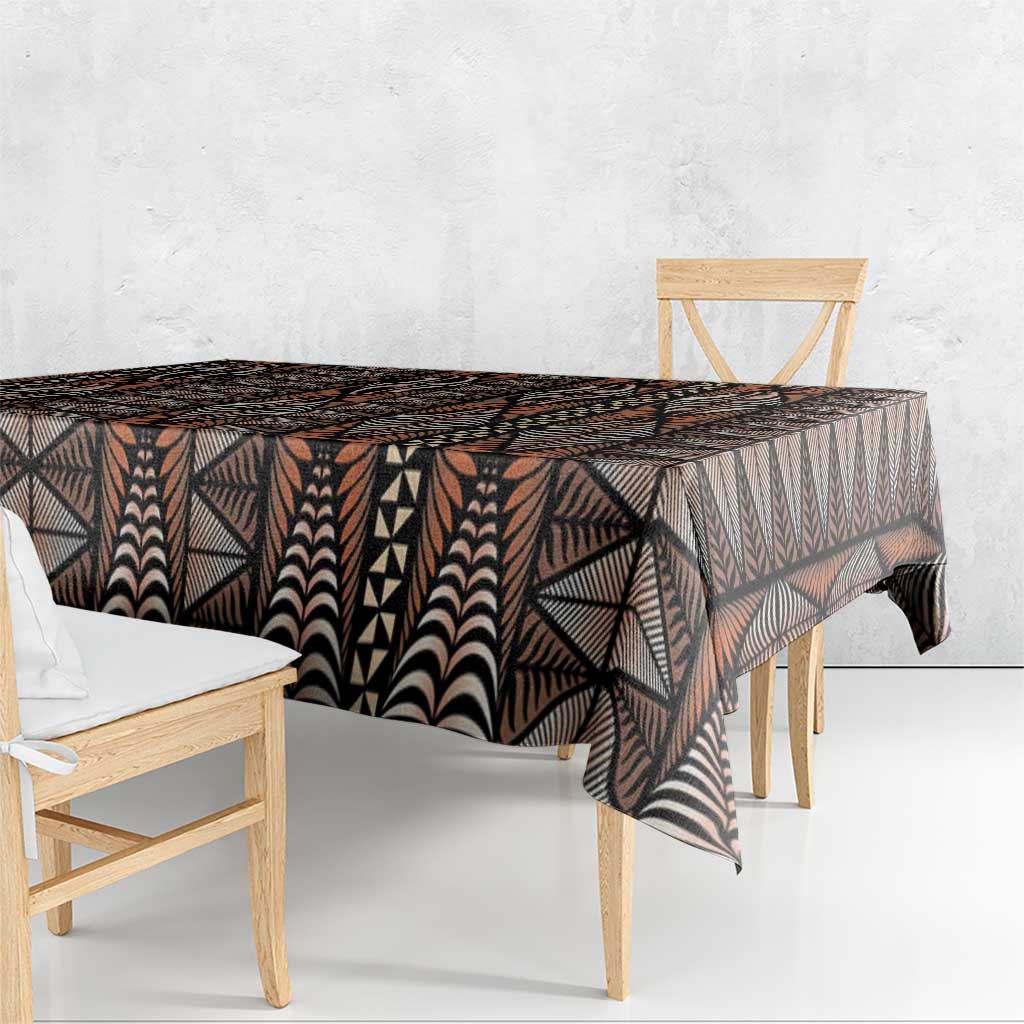 Malo e lelei Tonga Tablecloth Tongan Ngatu Vintage Brown - Polynesian Pride