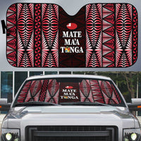Tonga Rugby Auto Sun Shade 2025 Mate Maa Tonga Ngatu Motif - Polynesian Pride