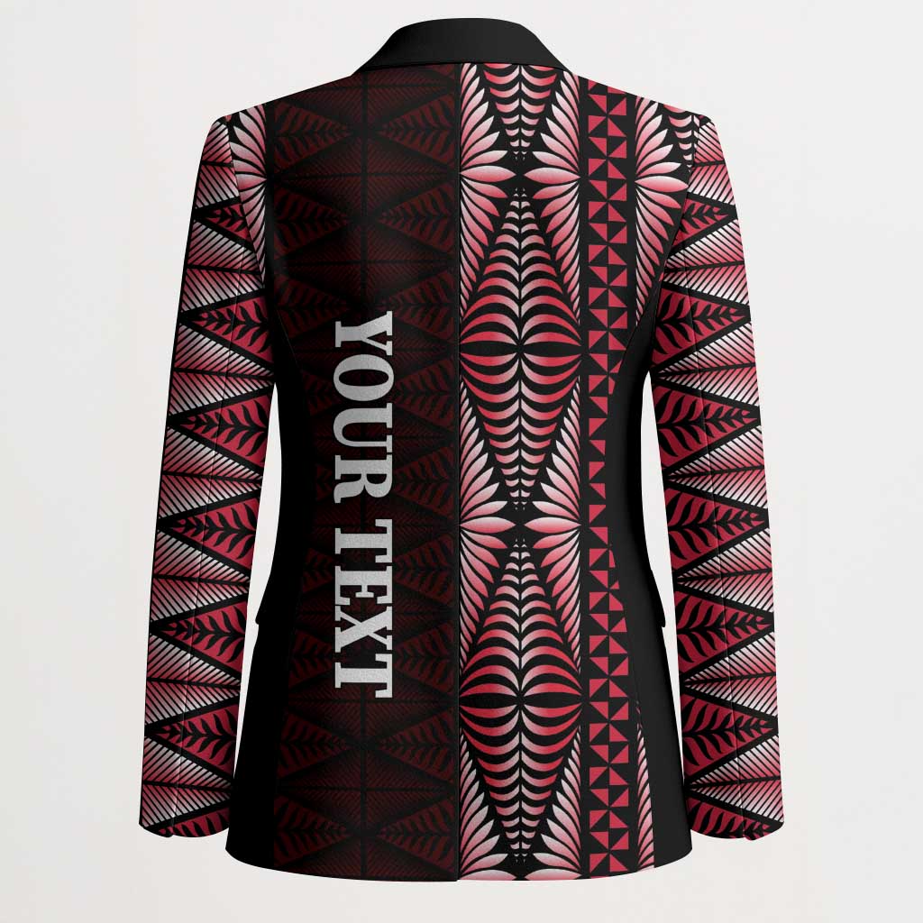 Tonga Rugby Personalised Blazer 2025 Mate Maa Tonga Ngatu Motif LT14 - Polynesian Pride