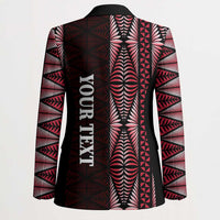 Tonga Rugby Personalised Blazer 2025 Mate Maa Tonga Ngatu Motif LT14 - Polynesian Pride