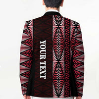 Tonga Rugby Personalised Blazer 2025 Mate Maa Tonga Ngatu Motif LT14 - Polynesian Pride