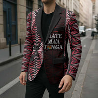 Tonga Rugby Personalised Blazer 2025 Mate Maa Tonga Ngatu Motif LT14 - Polynesian Pride