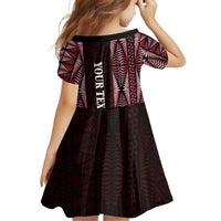 Tonga Rugby Personalised Family Matching Off Shoulder Short Dress and Hawaiian Shirt 2025 Mate Maa Tonga Ngatu Motif - Polynesian Pride