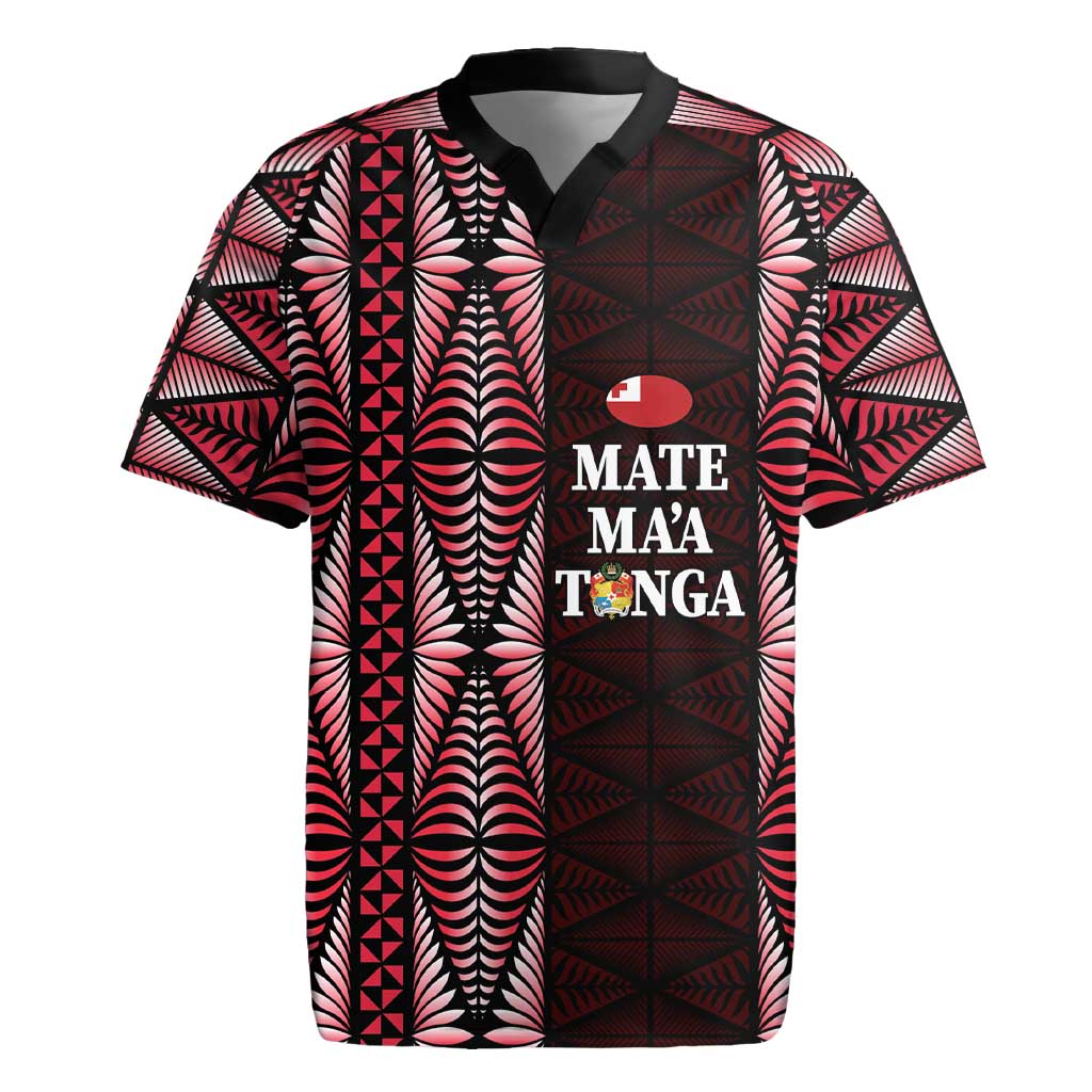 Tonga Rugby Personalised Rugby Jersey 2025 Mate Maa Tonga Ngatu Motif - Polynesian Pride