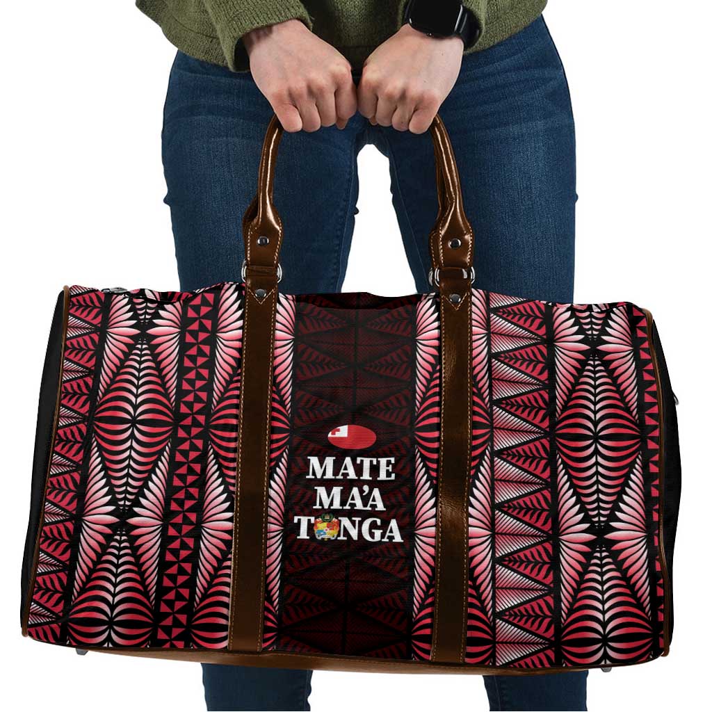 Tonga Rugby Travel Bag 2025 Mate Maa Tonga Ngatu Motif - Polynesian Pride