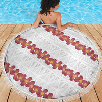 White Sunday Tonga Fakame Beach Blanket Tongan Ngatu Heilala Lei - Polynesian Pride