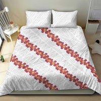 White Sunday Tonga Fakame Bedding Set Tongan Ngatu Heilala Lei - Polynesian Pride