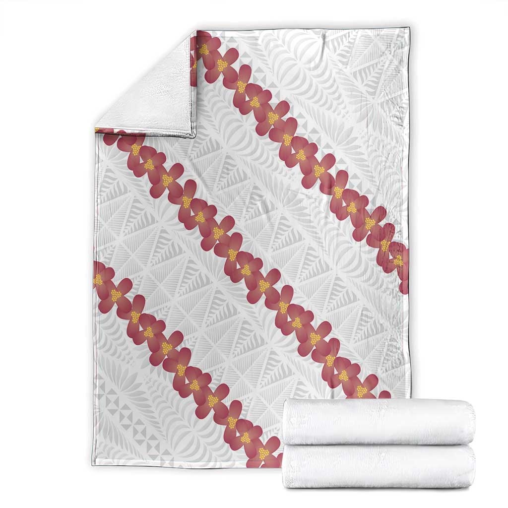 White Sunday Tonga Fakame Blanket Tongan Ngatu Heilala Lei - Polynesian Pride