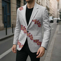 White Sunday Tonga Fakame Blazer Tongan Ngatu Heilala Lei - Polynesian Pride