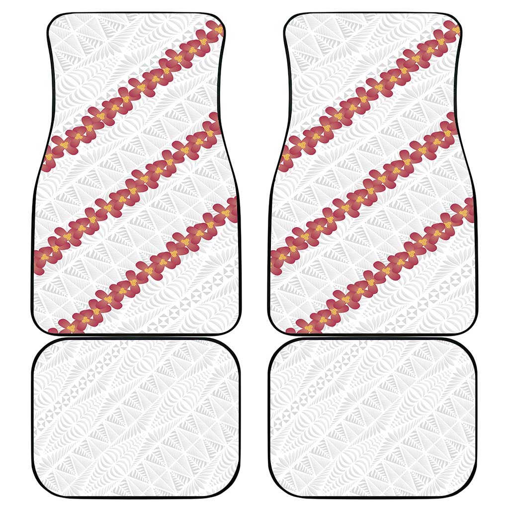 White Sunday Tonga Fakame Car Mats Tongan Ngatu Heilala Lei - Polynesian Pride