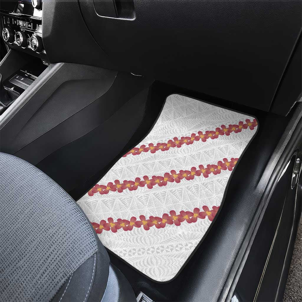 White Sunday Tonga Fakame Car Mats Tongan Ngatu Heilala Lei - Polynesian Pride