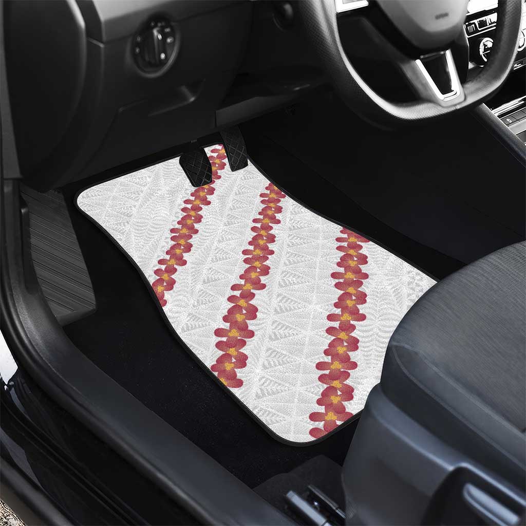 White Sunday Tonga Fakame Car Mats Tongan Ngatu Heilala Lei - Polynesian Pride