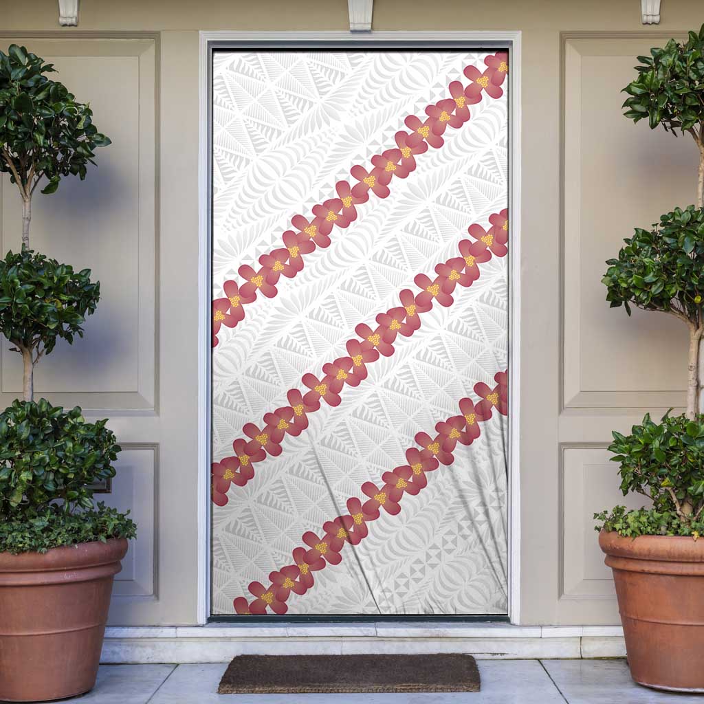 White Sunday Tonga Fakame Door Cover Tongan Ngatu Heilala Lei - Polynesian Pride