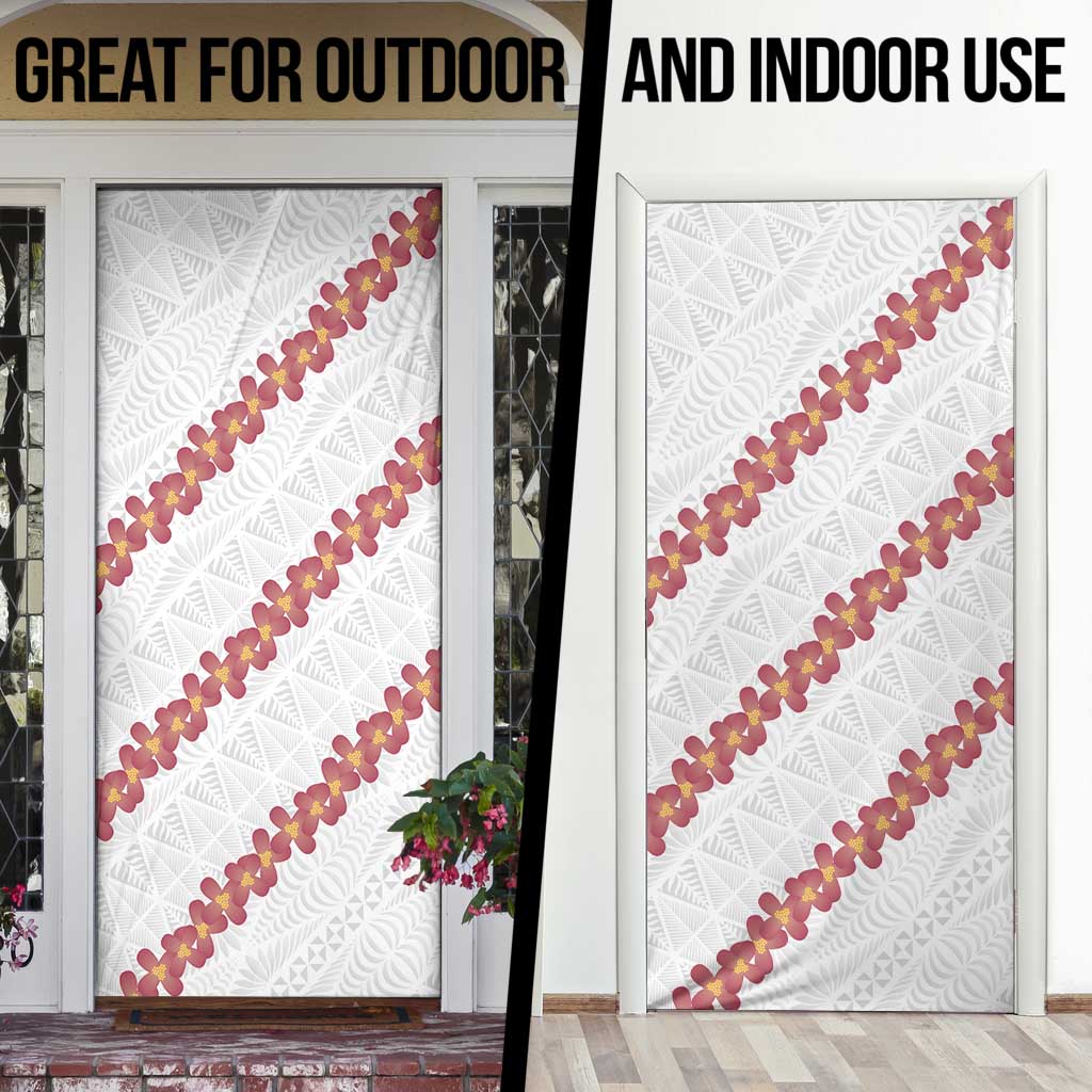 White Sunday Tonga Fakame Door Cover Tongan Ngatu Heilala Lei - Polynesian Pride