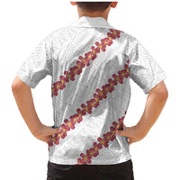 White Sunday Tonga Fakame Family Matching Mermaid Dress and Hawaiian Shirt Tongan Ngatu Heilala Lei - Polynesian Pride