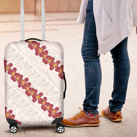 White Sunday Tonga Fakame Luggage Cover Tongan Ngatu Heilala Lei - Polynesian Pride
