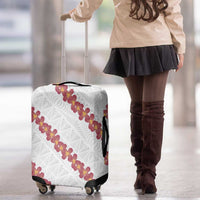 White Sunday Tonga Fakame Luggage Cover Tongan Ngatu Heilala Lei - Polynesian Pride