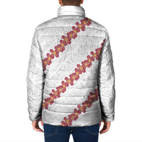 White Sunday Tonga Fakame Padded Jacket Tongan Ngatu Heilala Lei - Polynesian Pride
