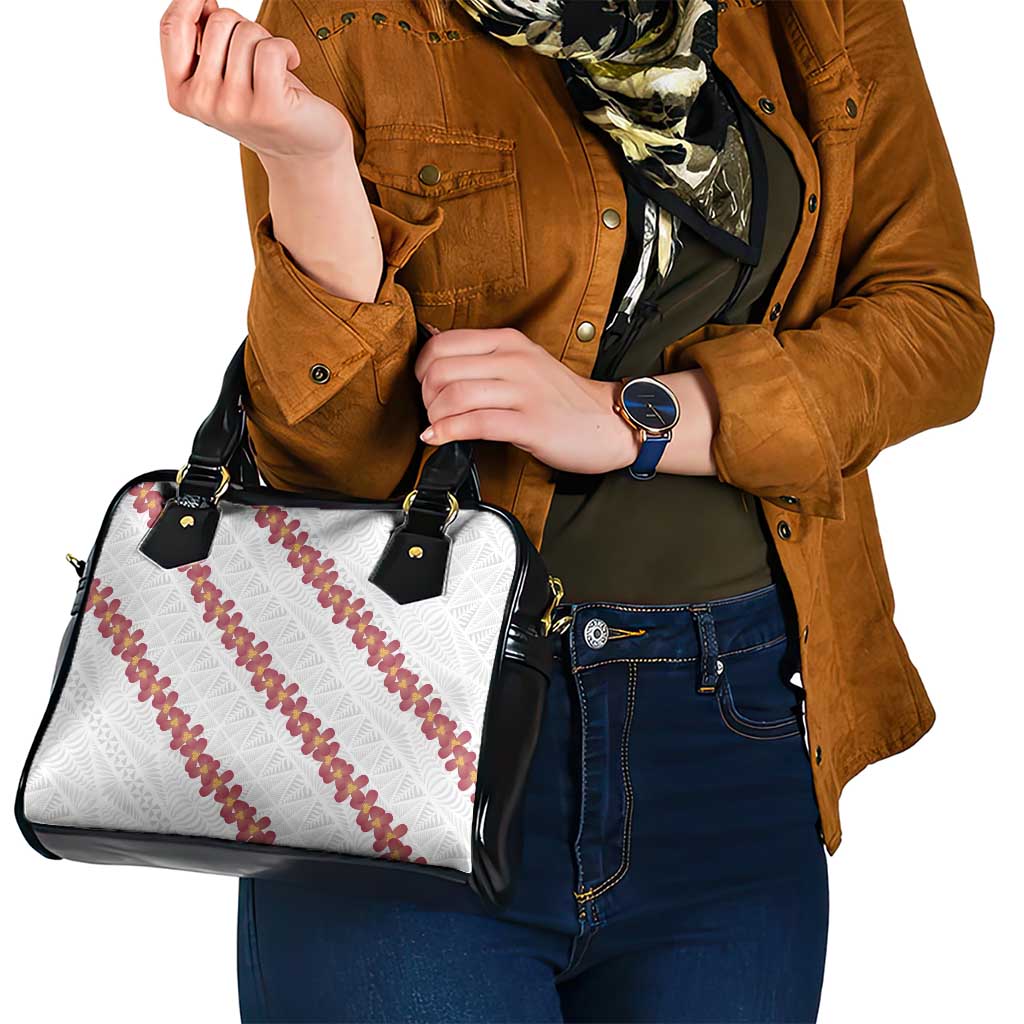 White Sunday Tonga Fakame Shoulder Handbag Tongan Ngatu Heilala Lei - Polynesian Pride