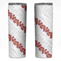 White Sunday Tonga Fakame Skinny Tumbler Tongan Ngatu Heilala Lei - Polynesian Pride