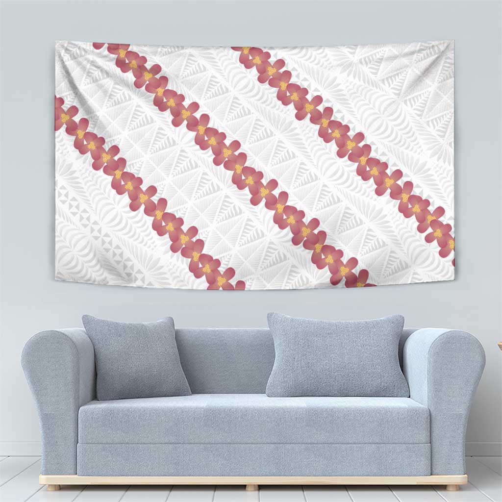 White Sunday Tonga Fakame Tapestry Tongan Ngatu Heilala Lei - Polynesian Pride